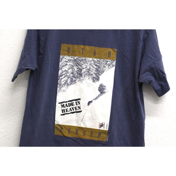 Vintage Utah Powder Ski T Shirt Large - Picture 2 of 7